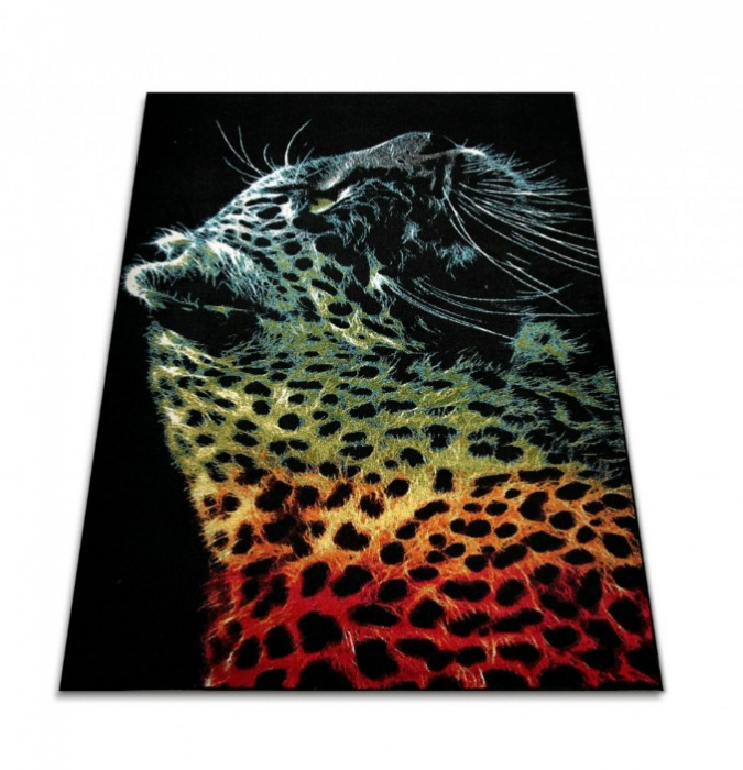 Covor Sufragerie, Model Black Leopard 11016/180, Covor Dreptunghiular, Negru [9]