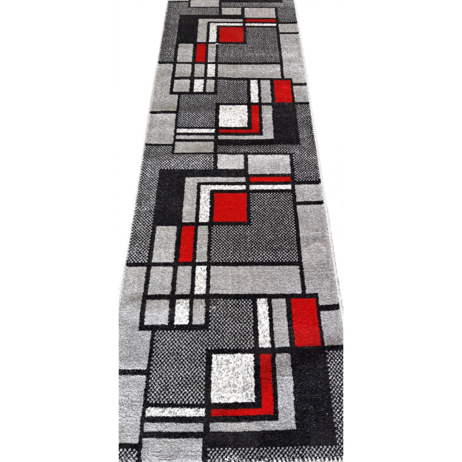 Model Cappuccino 16406, Traversa Gri/Negru/Rosu, Festonata, Latime 100 cm [7]