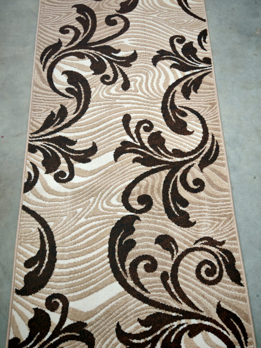 Model Cappuccino, Traversa Crem/Maro, Festonata, Latime 120 cm [2]