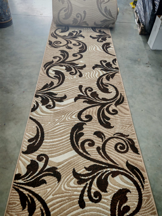 Model Cappuccino, Traversa Crem/Maro, Festonata, Latime 120 cm [3]