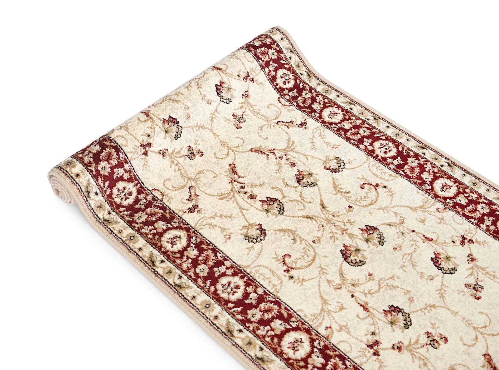 Traversa Hol, Model Clasic 523/120, Festonata, Latime 60 cm, Crem/Rosu [2]