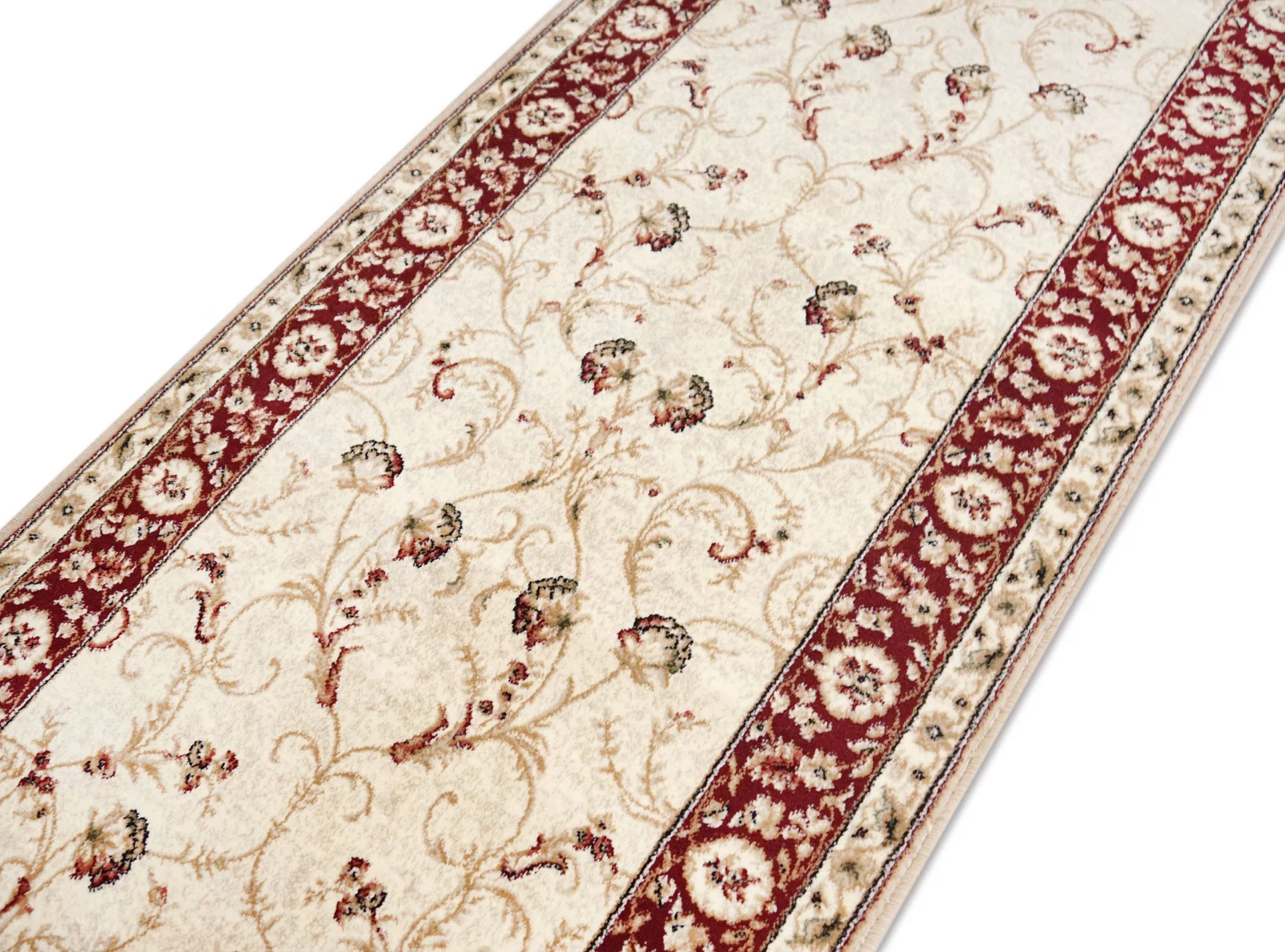 Traversa Hol, Model Clasic 523/120, Festonata, Latime 60 cm, Crem/Rosu [5]
