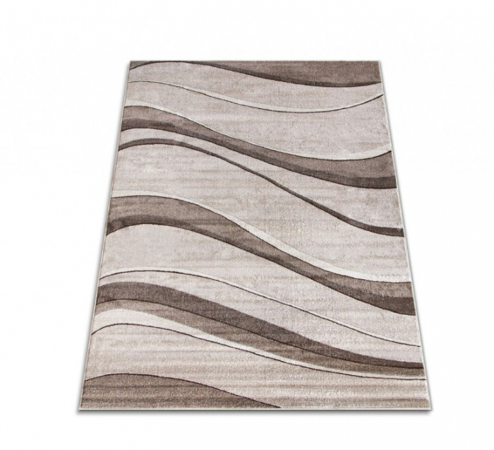 Traversa Hol, Model Daffi 13001/120, Festonata Latime 100 cm, Crem/Maro [4]