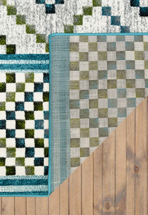 Model Ethnic 11393, Covor Dreptunghiular, Albastru [3]