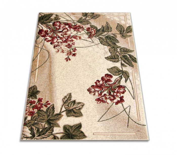 Model Floral 1511/110, Covor Dreptunghiular, Crem/Maro [4]