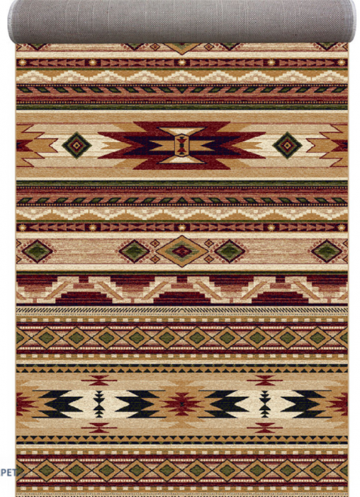 Traversa Hol, Model Lotos 15080/120,Festonata, Latime 200 cm, Multicolor [12]