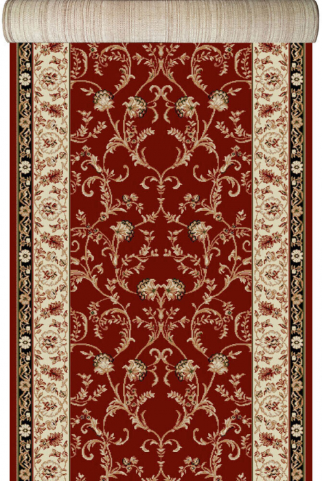 Traversa Hol, Model Lotos 523/210, Festonata Latime 100 cm, Rosu [7]