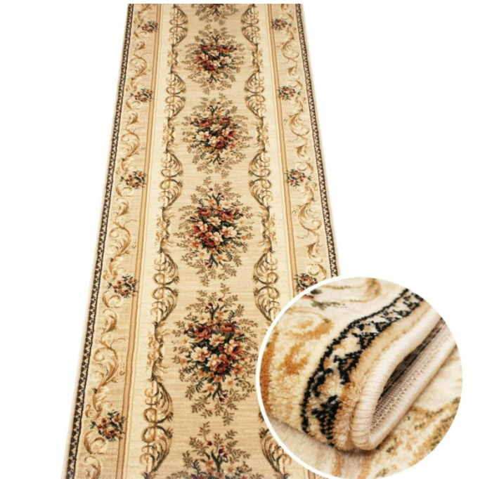 Traversa Hol, Model Lotos 535/106, Festonata la capete, Latime 50 cm, Crem/Bej [3]