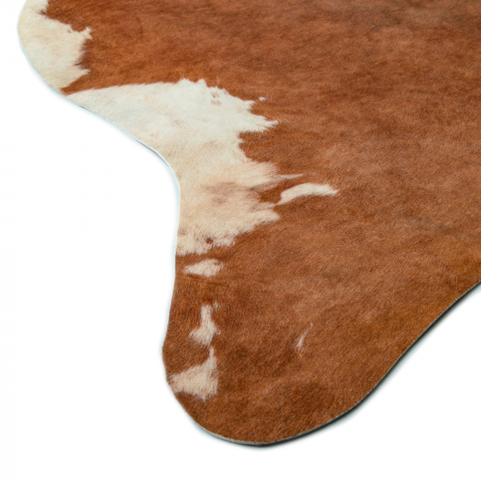 Covor din Piele, Model Malmo P0142-086, Model Belgian, Maro, Dimensiunea 155x190 cm [3]