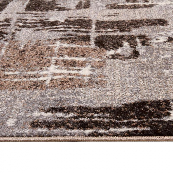 Traversa Hol, Model Mira 24037/123, Festonatala capete,  Latime 180 cm, Gri/Maro [6]