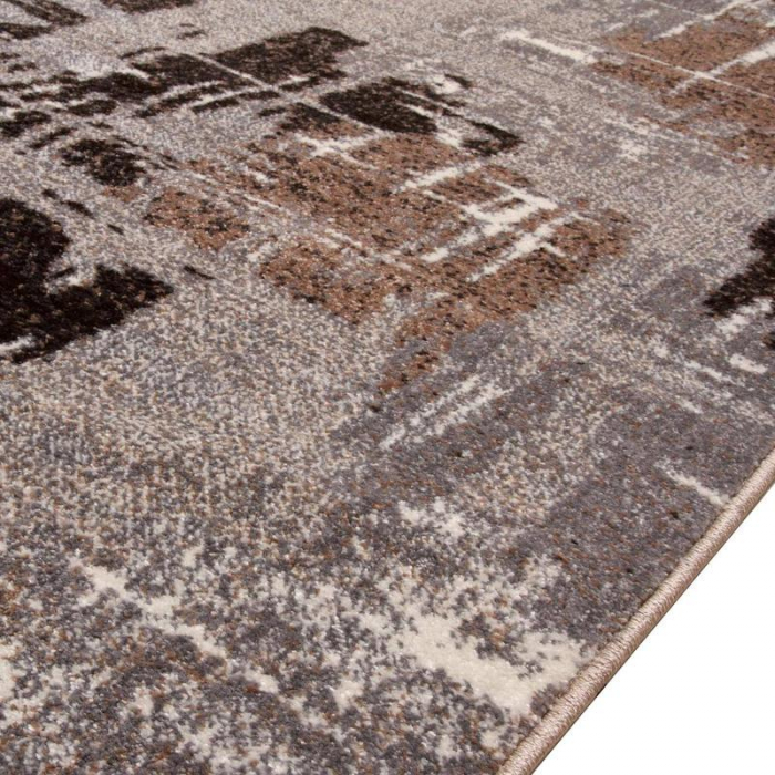 Traversa Hol, Model Mira 24037/123, Festonatala capete,  Latime 180 cm, Gri/Maro [3]