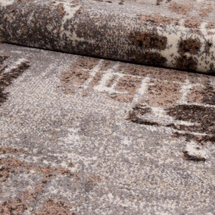 Traversa Hol, Model Mira 24037/123, Festonatala capete,  Latime 180 cm, Gri/Maro [10]