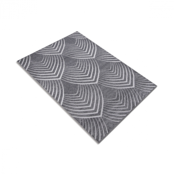 Covor Sufragerie, Model Oksi 38009/608, Dreptunghiular, Gri [3]