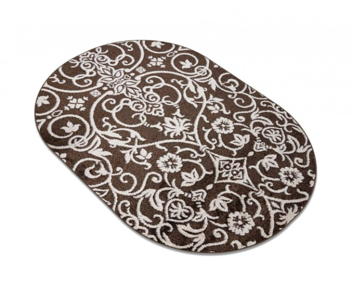 Covor Sufragerie/ Dormitor, Model Ramuri 16026/13, Oval, Crem/Maro [2]