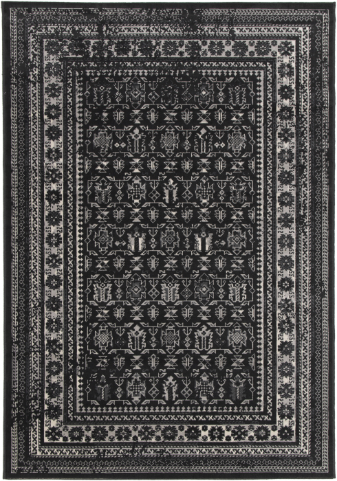 Model Valencia 22212-996, Covor Belgian, Negru/Gri [7]