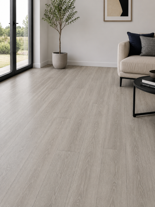 Parchet LVT 8003-26 Gri Aspect Lemn – Pardoseală Vinil 2.5 mm, Clasa Trafic 33 [2]