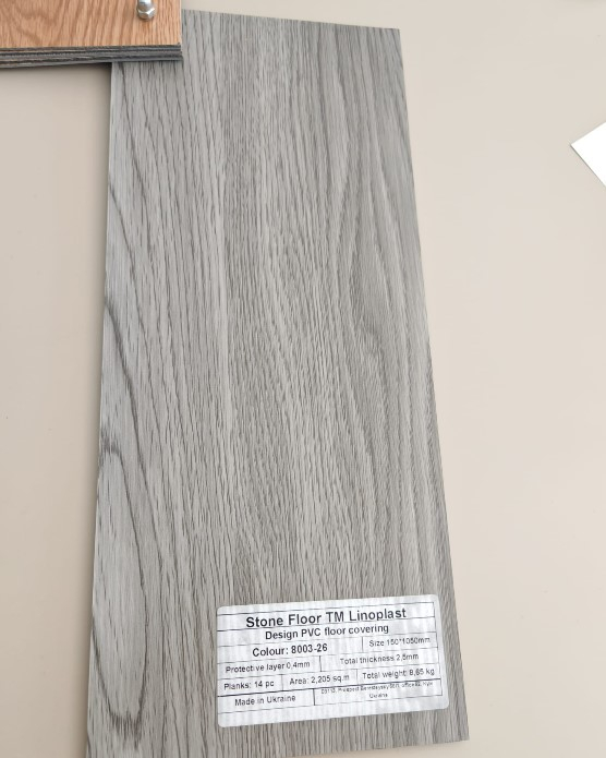 Parchet LVT 8003-26 Gri Aspect Lemn – Pardoseală Vinil 2.5 mm, Clasa Trafic 33. Super Pret 89.99 lei/mp! [3]