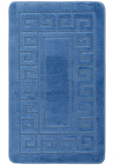 Set 2 Covorase de baie, Antiderapante, Ethnic 2509 Bleu, Diverse Marimi [5]