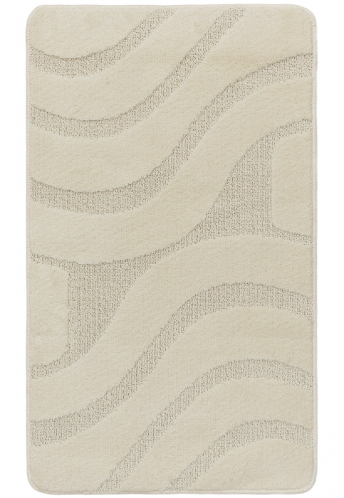 Set 2 Covorase antiderapante de baie, Symphony 2517 Ecru, Diverse Marimi [2]