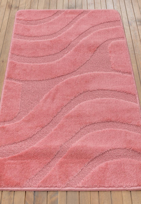 Set 2 Covorase de baie, Antiderapante, Symphony 2580 Roz, 60x100/50x60 cm [6]