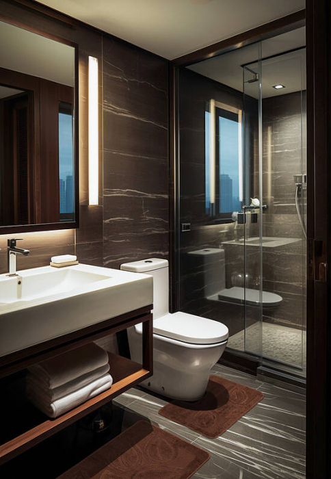 Set 2 Covorase antiderapante de baie, Model Flora 2518 Maro [5]