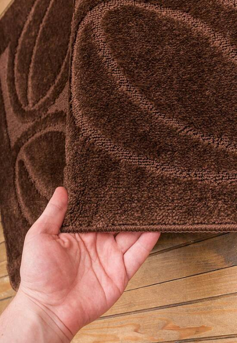 Set 2 Covorase antiderapante de baie, Model Flora 2518 Maro [4]