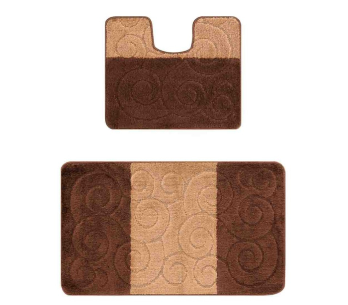 Set 2 Covorase antiderapante de baie, Sile 2518 Maro [8]
