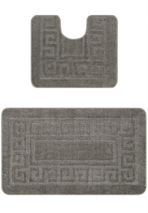 Set 2 Covorase de baie, Antiderapante, Ethnic 2503, Gri Inchis [1]
