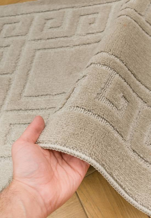 Set 2 Covorase de baie, Antiderapante, Ethnic 2521, Crem/Gri [1]