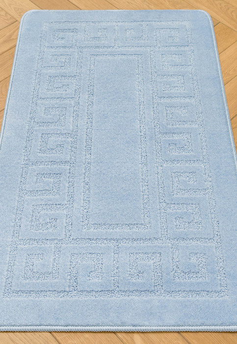 Set 2 Covorase de baie, Antiderapante, Ethnic 2522, Baby Blue [8]