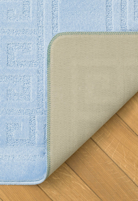 Set 2 Covorase de baie, Antiderapante, Ethnic 2522, Baby Blue [5]