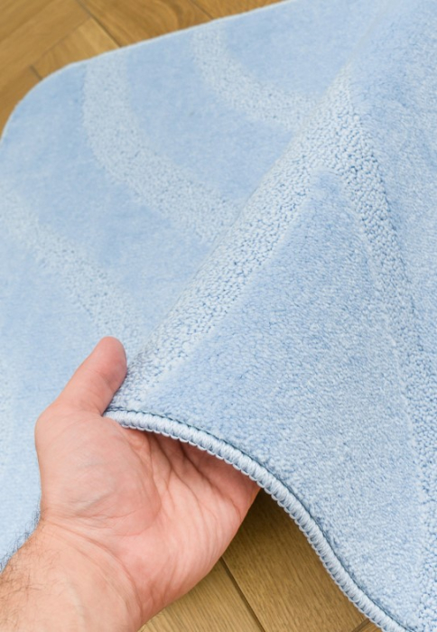 Set 2 Covorase de baie, Antiderapante, Symphony 2522, Baby Blue [3]