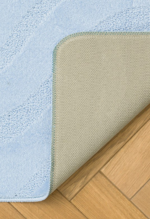 Set 2 Covorase de baie, Antiderapante, Symphony 2522, Baby Blue [5]