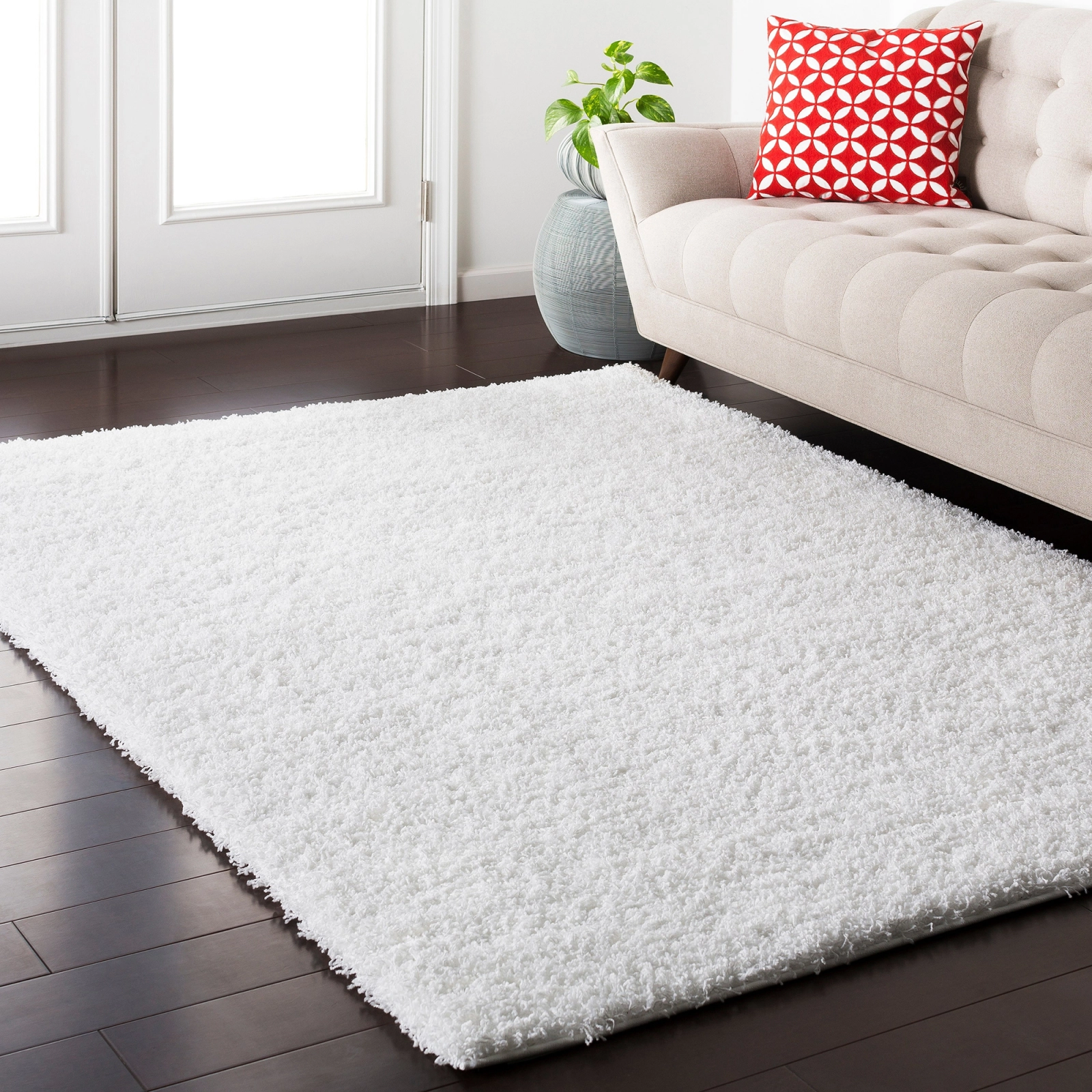 Set 5 Covoare Fantasy 12500-10, Alb: 2 buc. 80x150 cm, 1 buc. 200x300 cm, 2 buc. rotunde 67 cm. [2]
