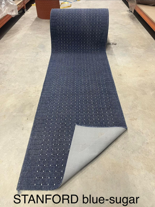 Traversa Antiderapanta Hol/Bucatarie, Model Stanford Blue Sugar, Albastru [3]