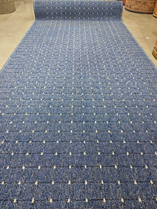 Traversa Antiderapanta Hol/Bucatarie, Model Stanford Blue Sugar, Albastru [5]