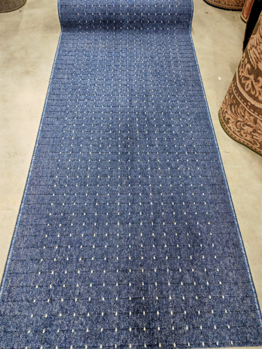 Traversa Antiderapanta Hol/Bucatarie, Model Stanford Blue Sugar, Albastru [3]