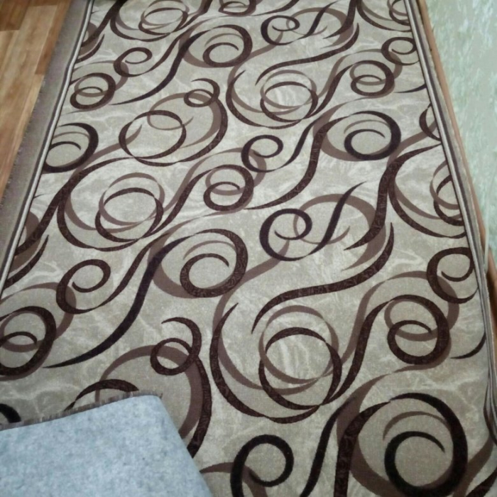 Traversa Model Print 1304, Latime 2 m, Crem/Maro 820 gr/mp [2]