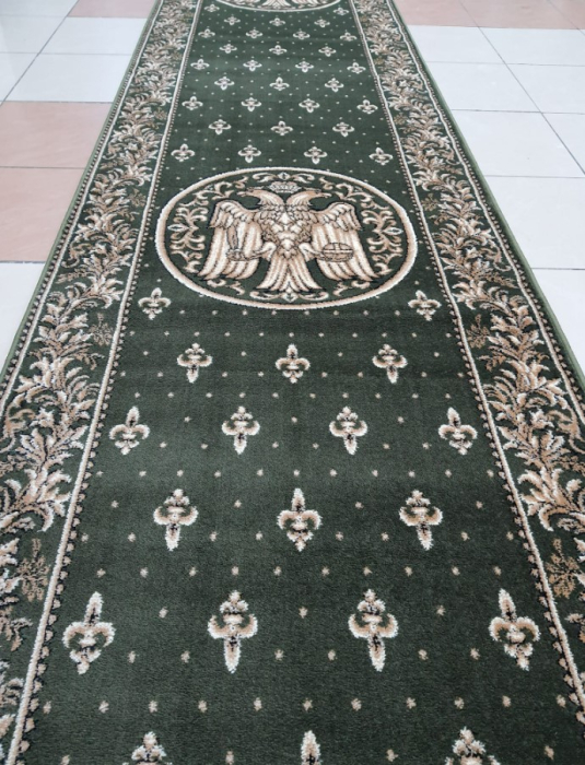 Traversa Festonata, Model Bisericesc 15032/310, Latimea 120 cm, Verde [10]