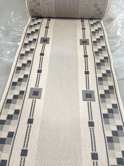 Traversa festonata tip iuta, Model 924/19 Latime 60 cm, Crem/ Maro [5]