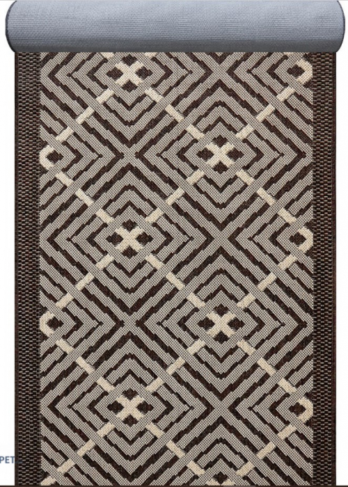Traversa Hol/Bucatarie 19655/91, Flex Antiderapant, Crem/Maro [5]