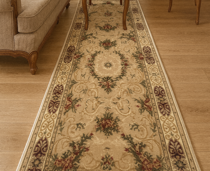 Traversa Hol, Model Clasic 15002/110, Festonata, Latime 100 cm, Crem/Bej [2]
