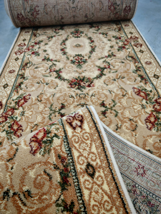 Traversa Hol, Model Clasic 15002/110, Festonata, Latime 80 cm, Crem/Bej [3]