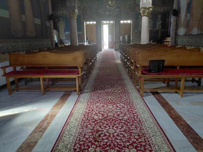 Traversa Hol, Model Clasic 1555/210, Festonata Latime 150 cm, Rosu [9]