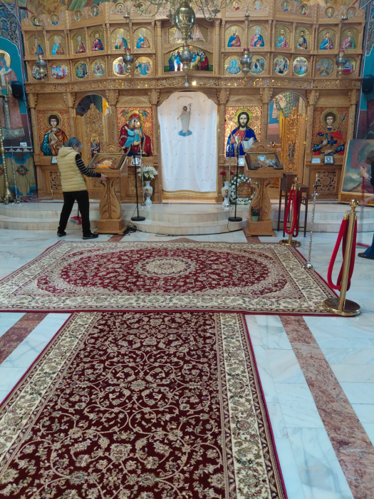 Traversa Hol, Model Clasic 1555/210, Festonata Latime 80 cm, Rosu [2]