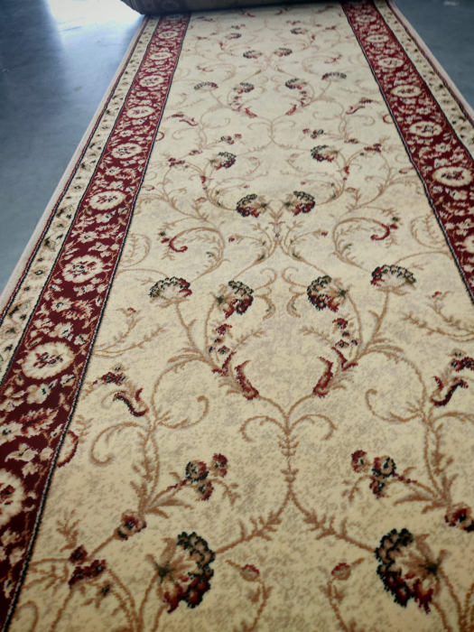 Traversa Hol, Model Clasic 523/120, Festonata, Latime 60 cm, Crem/Rosu [4]
