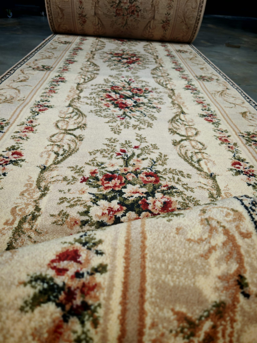 Traversa Hol, Model Clasic 535/106, Festonata, Latime 200 cm, Crem Bej [5]