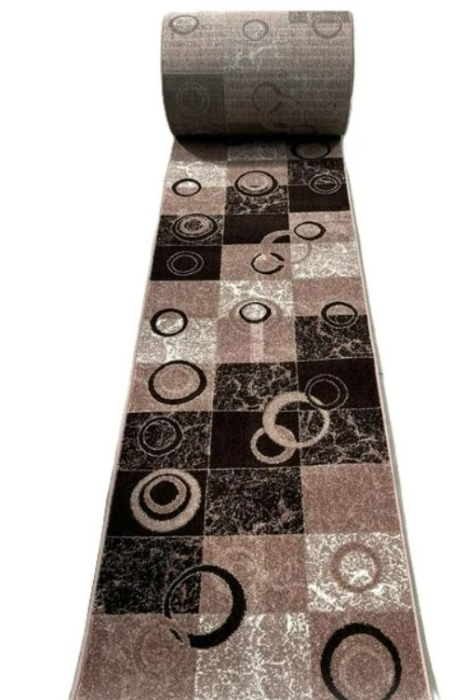 Traversa Hol, Model Mira 24170/120, Festonata, Latime 120 cm, Maro [3]