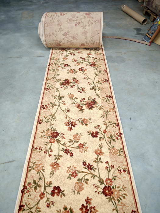 Traversa Hol, Model Floral 551/100, Latime 120 cm, Crem [2]