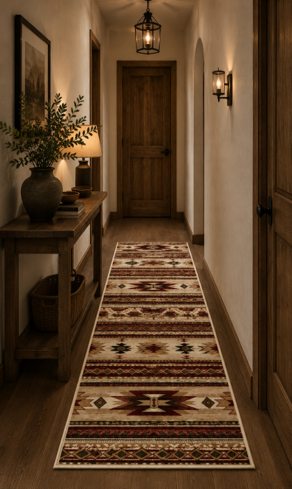 Traversa Hol, Model Lotos 15080/120,Festonata, Latime 200 cm, Multicolor [12]
